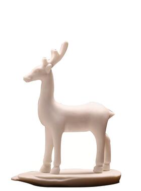 陶瓷可爱动物小鹿手工艺品茶盘摆件客厅茶盆景宠书房装饰玄关家居