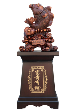 招财龙鱼摆件落地聚财客厅宾馆饭店礼品店铺开业家居办公室工艺品