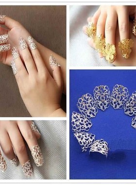 古装古风护甲套宫廷指甲护甲套日常简约保护防断女甲环装饰盖指甲