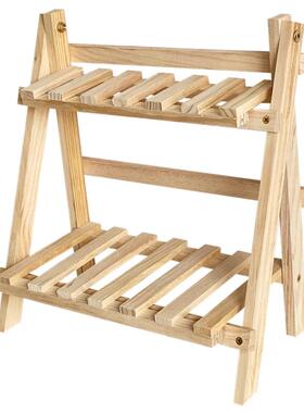 家居装饰桌面摆设竹制摆件现代风格置物架简约双层