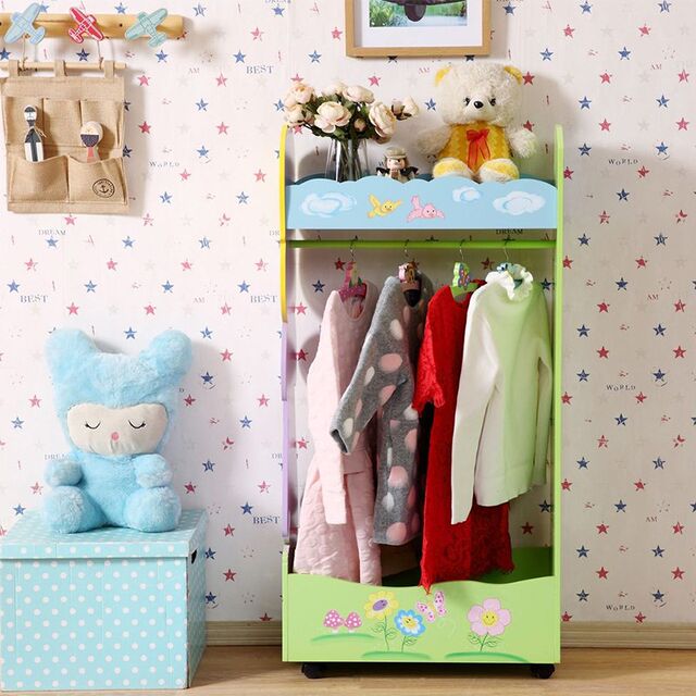 Barmer Cartoon Children's Furniture Children's Products Clothes Rack Hanger Wardrobe Wardrobe Cartoon Free 4 Clothes Hangers