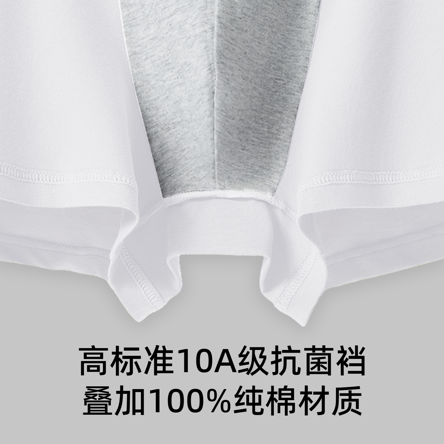 NBA男士内裤A类纯棉男生四角裤白色100%棉裆抑菌透气平角短裤2025 - 图1