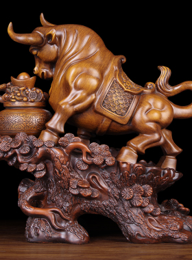 招财牛摆件办公室桌面摆设家居装饰客厅酒柜玄关公司开业乔迁礼品