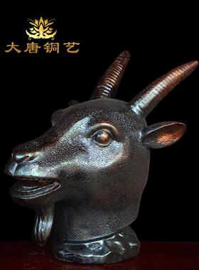 圆明园十二生肖兽首纯铜饰品龙马头羊鼠牛猴头基地国宝十二兽首铜