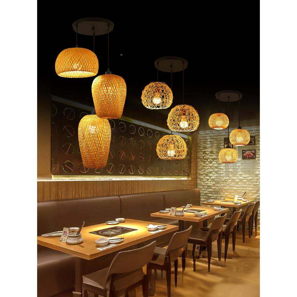 复竹编组合灯餐厅卧客厅民宿灯笼中式室古藤编501多头楼梯竹艺灯,淘宝优惠券,粉丝福利购,淘宝优惠卷