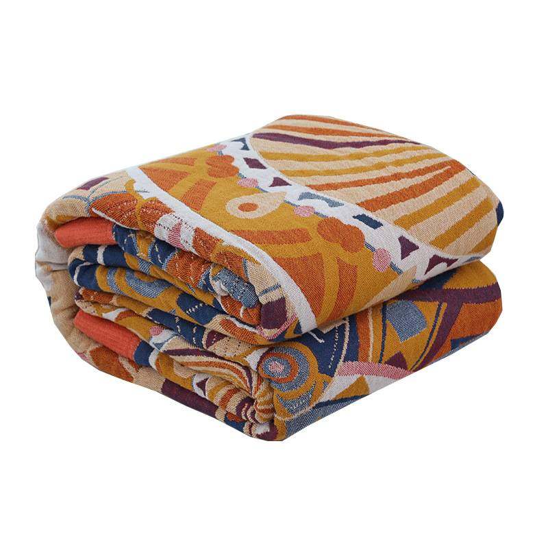 2025新款跨境波西米亚风纯棉纱布毛巾被盖毯四季可用成人午休毯子,淘宝优惠券,粉丝福利购,淘宝优惠卷