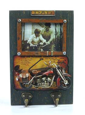 158167复铁古艺相照片夹摆件框简约欧厅式家居摆设客酒吧餐厅装饰