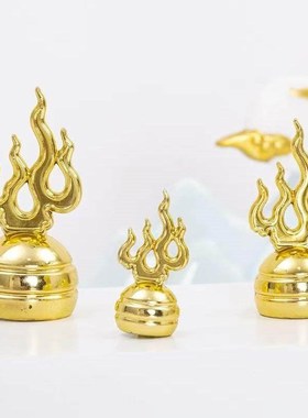 地藏王法器禅杖火焰珠合金火球珠子锡杖带环四面三面禅杖唐僧法杖