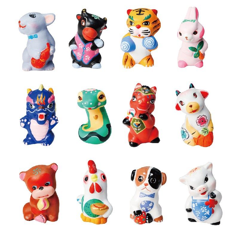 十二生肖泥塑无锡惠山泥人手工小摆件 生日礼物装饰品纪念品特产,淘宝优惠券,粉丝福利购,淘宝优惠卷