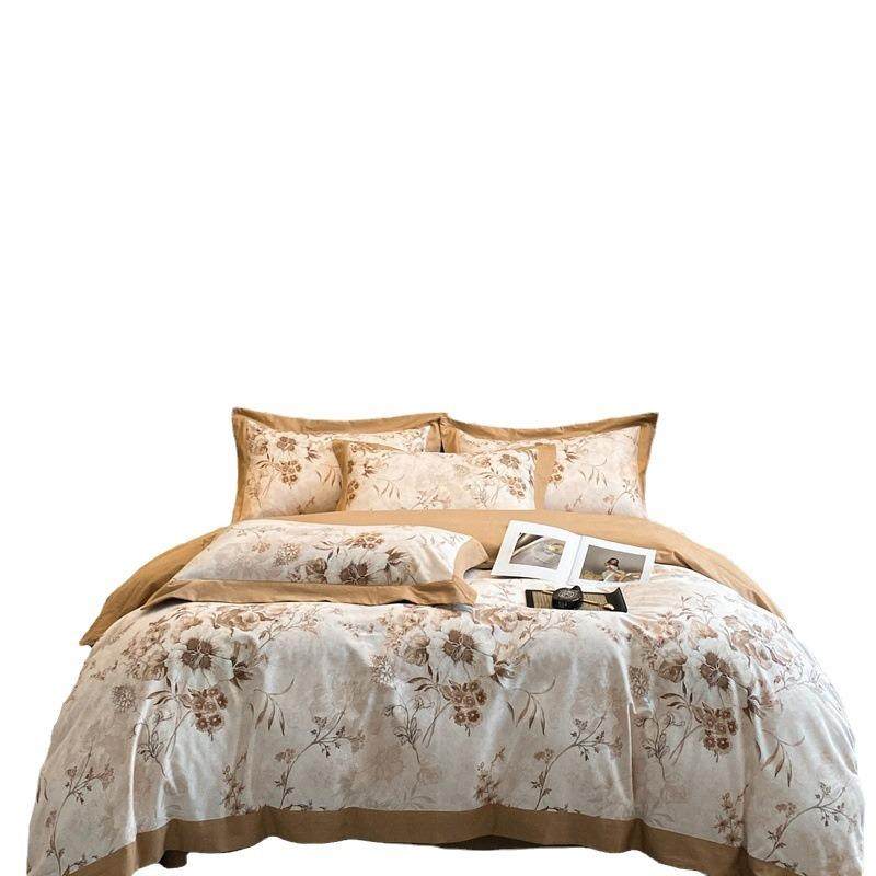 高档100S支长绒棉四件套轻奢简羽毛全棉纯棉四季被套裸睡床上用品,淘宝优惠券,粉丝福利购,淘宝优惠卷