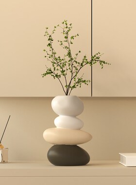 时来运转摆件高级感软装家居轻奢客厅玄关电视柜装饰花瓶乔迁礼物