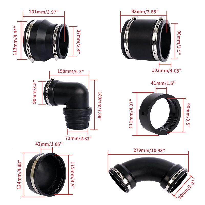 汽车配件房FMQ车下水道废水管连接系统套V件合3英道寸PC管滑动配,淘宝优惠券,粉丝福利购,淘宝优惠卷