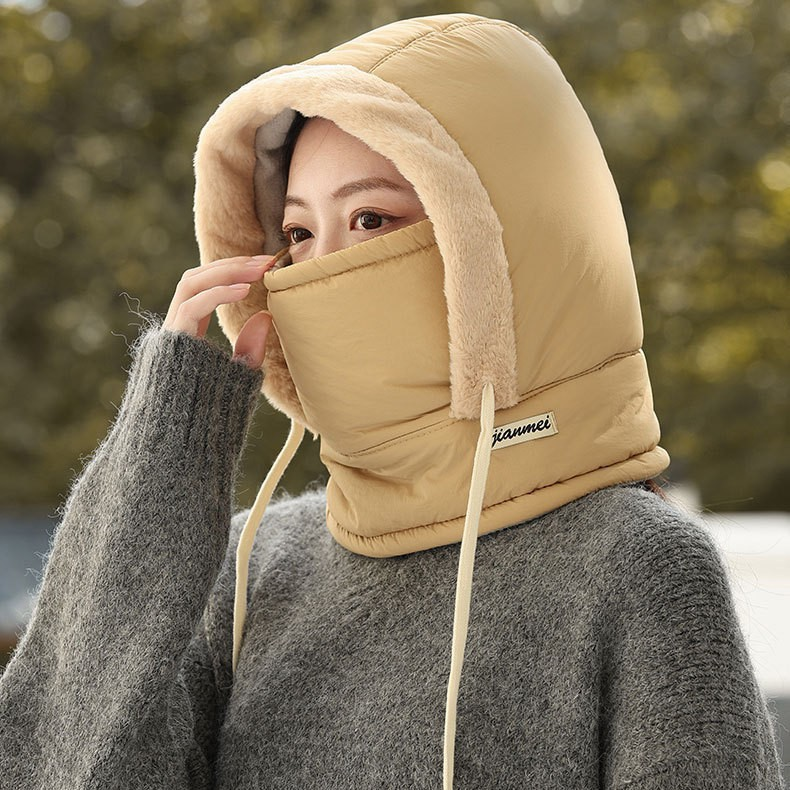 New winter Lei Feng hat plus velvet and thickened cold mask outdoor windproof cycling cap JT