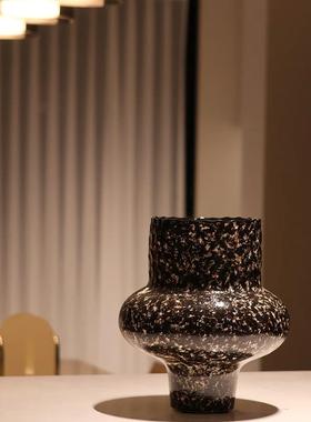 轻奢珊瑚样板间客家ES-A6452厅几陶瓷花器中古云件石托盘组茶合摆