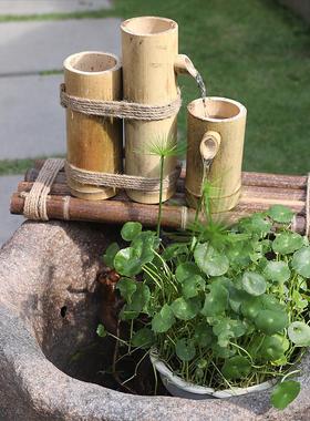 庭院覆流水厅摆件循环水古景观客造落地假山鱼smf-yzsc池喷泉民宿