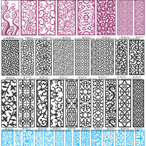 欧韩风格花格客厅玄关隔断镂空雕花板电视背景墙pvc雕花板镂空板 - 图0