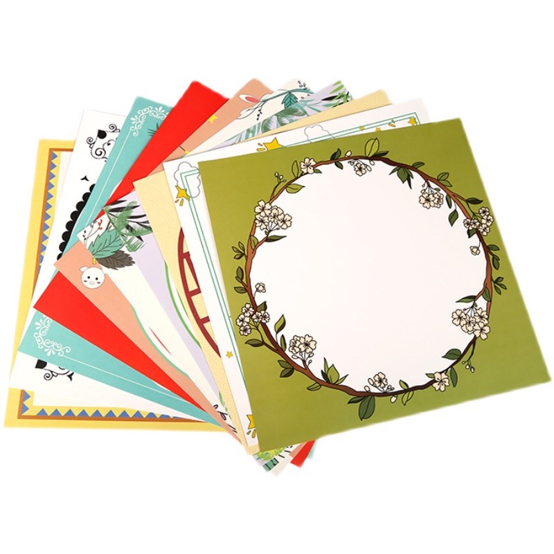 33 square antique border cardboard lace cardboard color border cardboard children's drawing paper rough surface creative paper