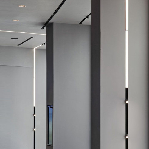 磁吸轨道灯外置内置天花转角直线连接器无主灯客厅散光线条灯配件 - 图1