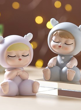 创意陶瓷娃娃卡通摇头公仔办公桌装饰摆件治愈小物件可爱情侣礼物