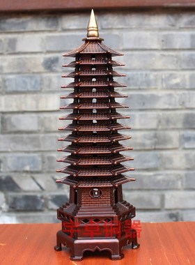 宇卓铜器纯铜文昌塔黄铜十三层文昌塔13层文昌塔书房工艺品摆件