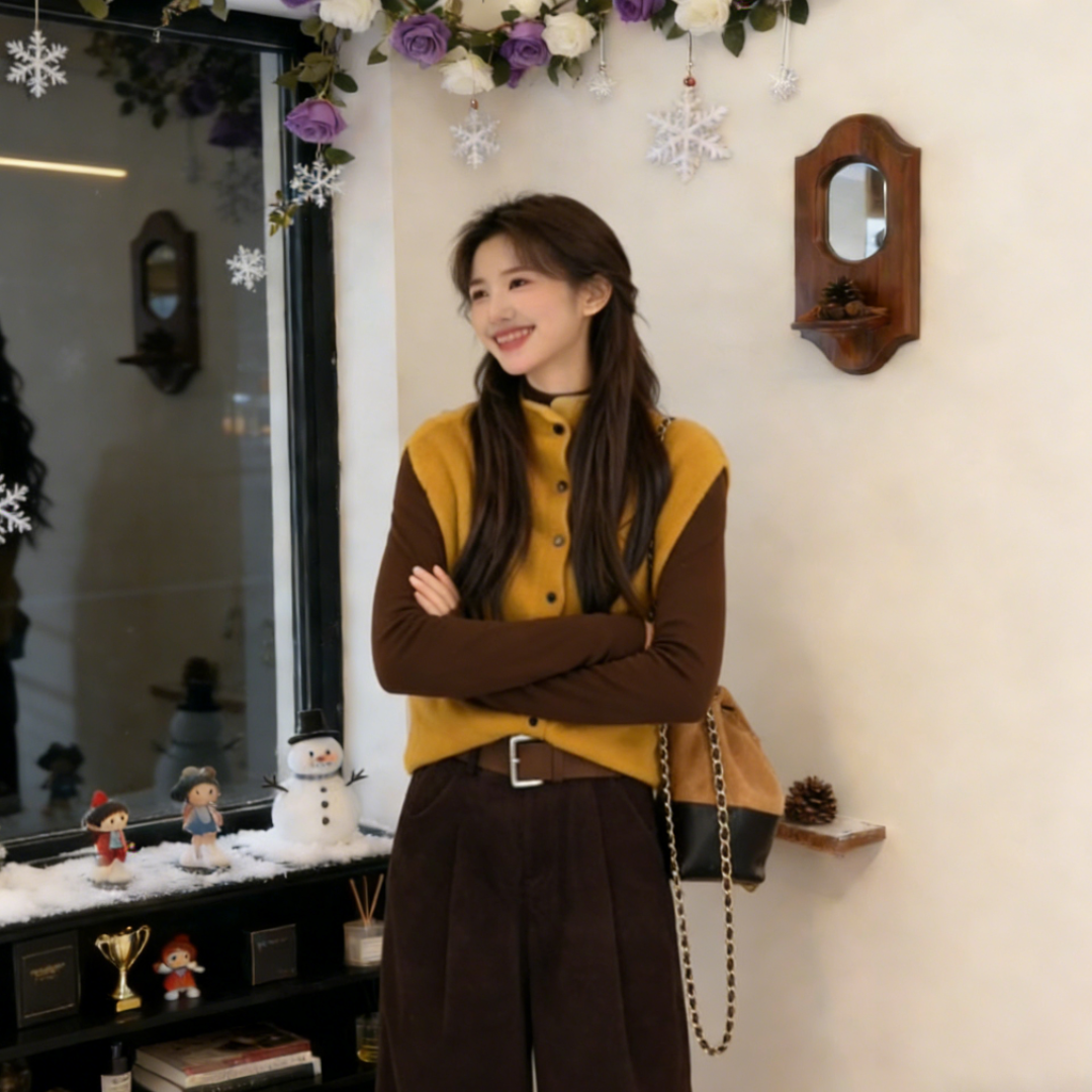 玉美雅【旗舰精选套装】秋冬百搭时尚简约软檽马甲+半高领长袖,淘宝优惠券,粉丝福利购,淘宝优惠卷