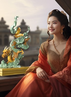 朱炳仁铜 飞龙在天龙年摆件桌面办公室客厅玄关家居装饰开业礼品