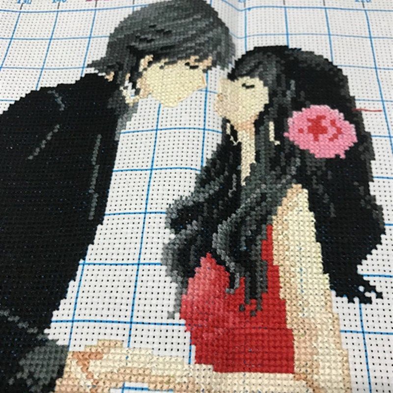 纯手工十字绣成品执子之手客厅卧室百年好合结婚喜庆包邮,淘宝优惠券,粉丝福利购,淘宝优惠卷