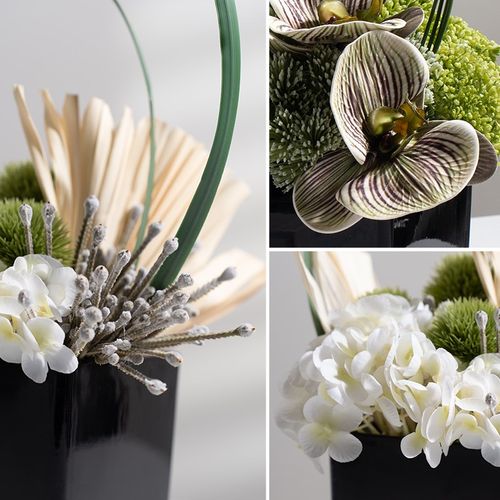 现代简约仿真绿植盆栽摆件样板房洽谈桌面酒店茶几餐桌洗漱台花艺 - 图2