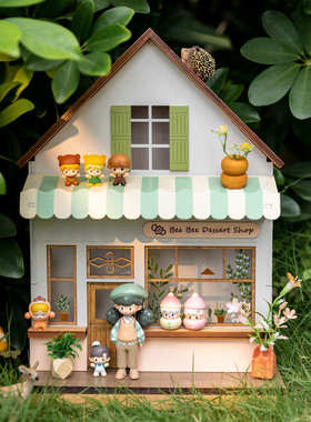 阿楹木屋儿童房微缩场景520柜女朋友灯厨房可爱玄关摆件装饰礼物