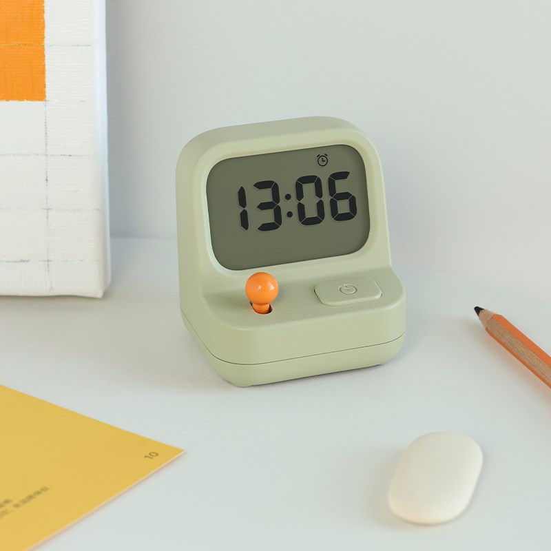 黑白客游戏机闹钟静音复古计时器趣味学生儿童学习定时自律提醒 - 图1