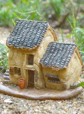 田园乡村老房子摆件小模型客厅造景庭院景观送创意礼物朋友微桌面