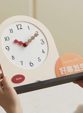 wozoom屋准新房玄关入户家居装饰品客厅电视柜创意时钟桌面摆件