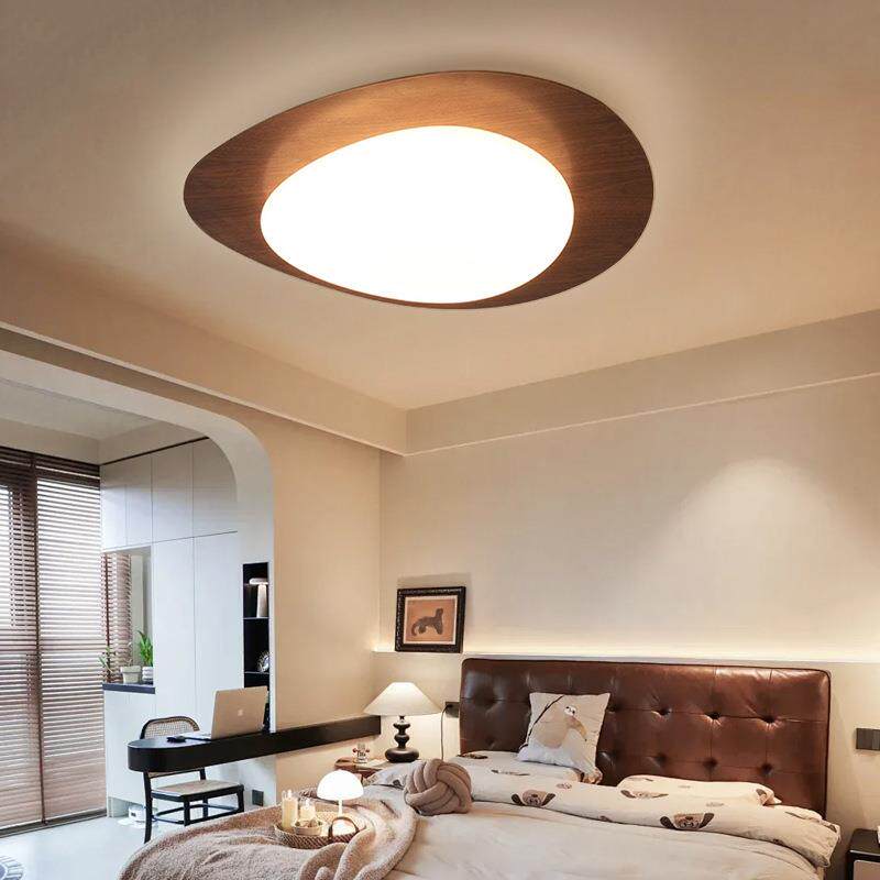 护眼胡桃木吸XBE顶灯儿房童餐厅灯现代简约中风山智中古主能卧室 - 图2