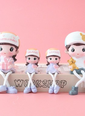 创意两女儿人偶摆件家居饰品现代简约客厅酒柜电视柜装饰品艺术品