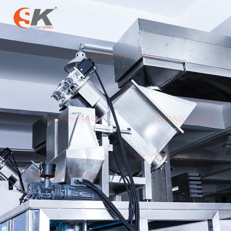 佛山食用碎冰颗粒冰块组合秤包装机5KG冰块自动包装机械设备 - 图2