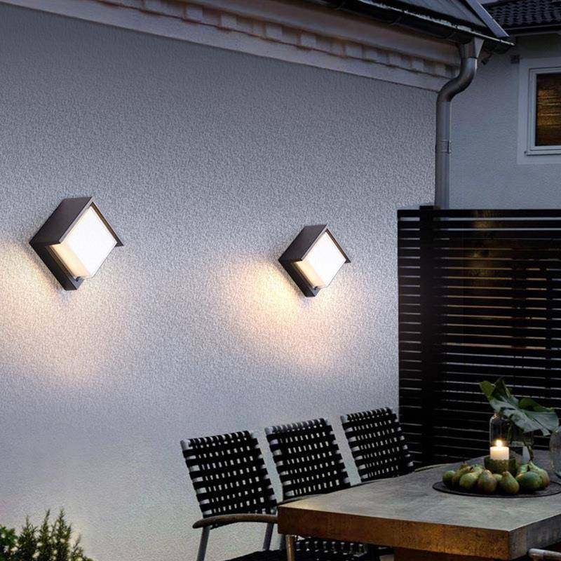 户外防水壁灯双层PC防潮灯阳台门口庭院灯酒店简约圆形方形过道,淘宝优惠券,粉丝福利购,淘宝优惠卷