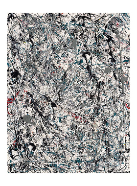 哇墙抽象艺术波洛克名画画布玄关装饰画现代简约客厅背景大幅画芯