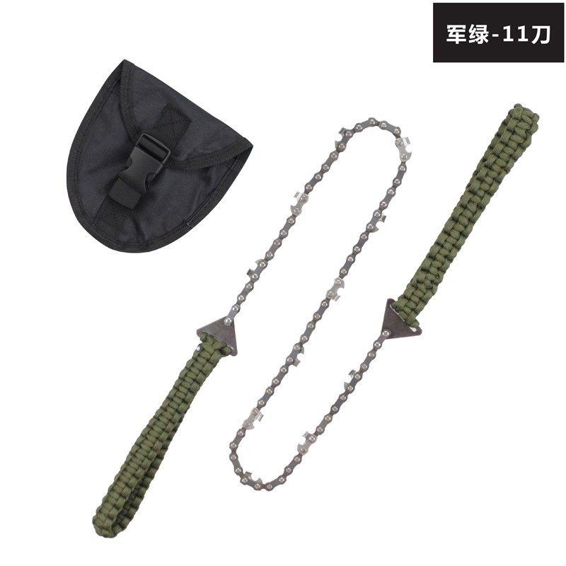 24寸11/33齿编织伞绳拉带手拉链锯便携野外求生工具园林口袋线锯,淘宝优惠券,粉丝福利购,淘宝优惠卷