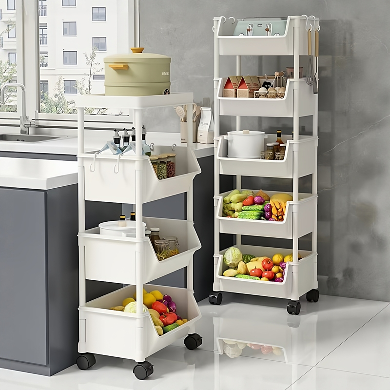 家用宿舍书架落地置物架移动客厅收纳多层零食带轮小推车简易书柜,淘宝优惠券,粉丝福利购,淘宝优惠卷