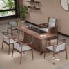 New new Chinese style tea table and chair combination solid wood black walnut Kung Fu tea table and tea set set all in one home tea drinking table