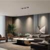 Ultra-thin open hole bold lamp embedded bean bold spotlight one head two heads double head three heads LED grille ceiling downlight