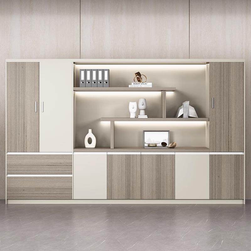 老板文件柜资料柜带锁柜子储物办公室木质现代办公背景柜档案书柜,淘宝优惠券,粉丝福利购,淘宝优惠卷