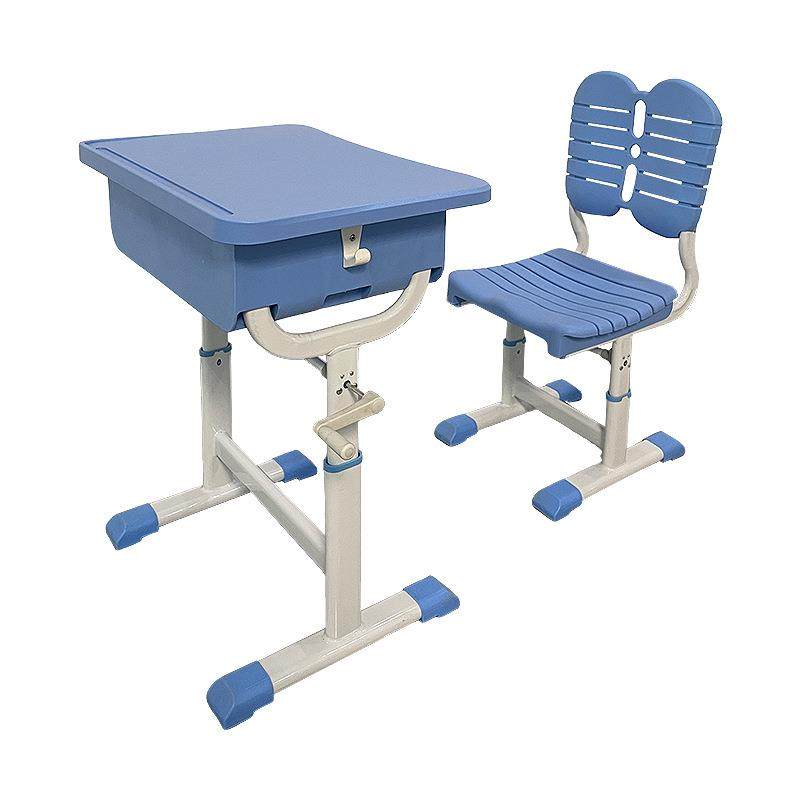 学校手摇款升降课桌椅 ABS注塑课桌椅蓝色豪华升降课桌椅手摇款,淘宝优惠券,粉丝福利购,淘宝优惠卷