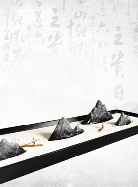 新中式装饰摆景 居室桌面玄关摆件 西域沙漠禅意茶室商务会议景观