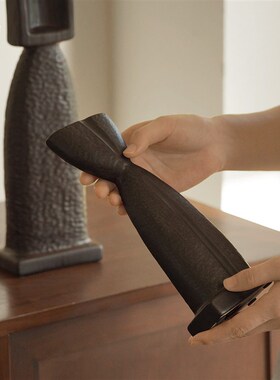 栗石侘寂风彷古做旧陶瓷艺术几何摆件民宿客厅玄关桌面装饰工艺品