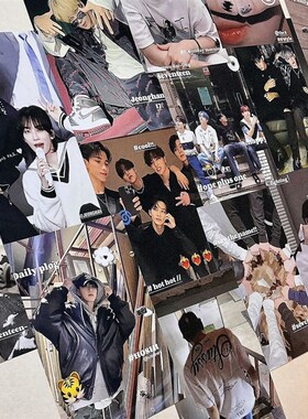 Seventeen海报墙贴明星照卧室学生寝室装饰画追星小卡贴画背景贴
