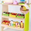 Youlebi Supermarket Children's Simulation Wooden Cash Register Large Cashier Toy Girl Play House Commissary