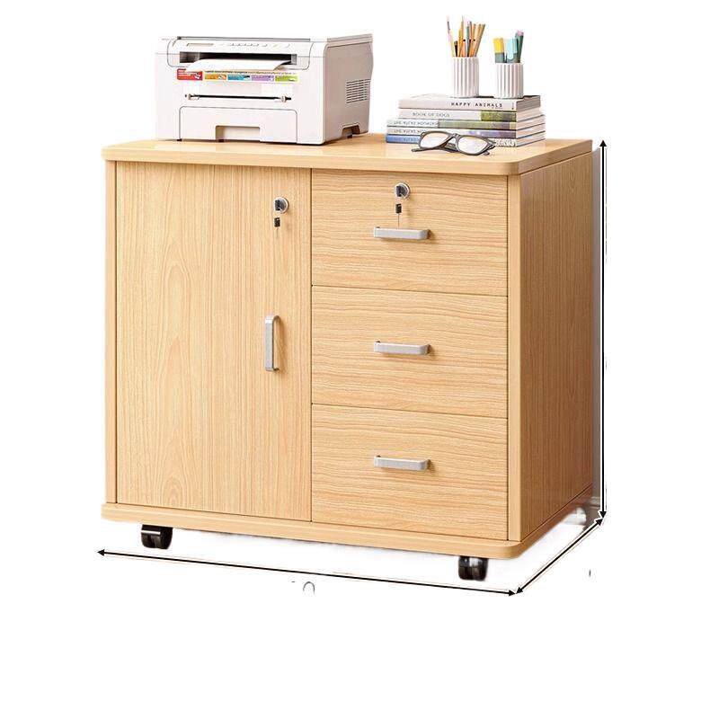 办公室文件柜带锁储物柜资料收纳柜子桌下侧边柜矮柜打印机置物柜 - 图3