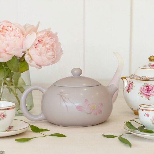 建水紫陶茶壶 龙蛋壶 陶瓷单壶 紫砂壶纯手工  茶具 小容量 中式 - 图2