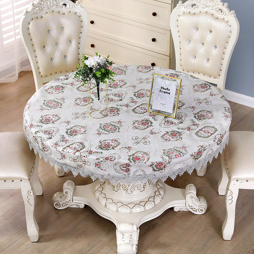 圆形桌布防水防油防烫免洗pvc皮桌垫酒店家用饭店圆桌餐桌布桌布 - 图1